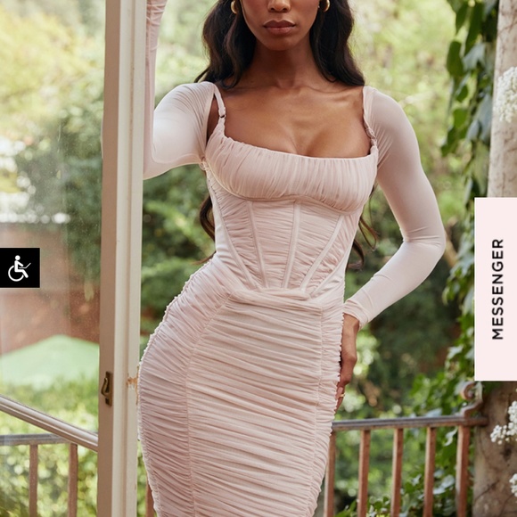 Freyja light pink corset dress - Picture 1 of 3